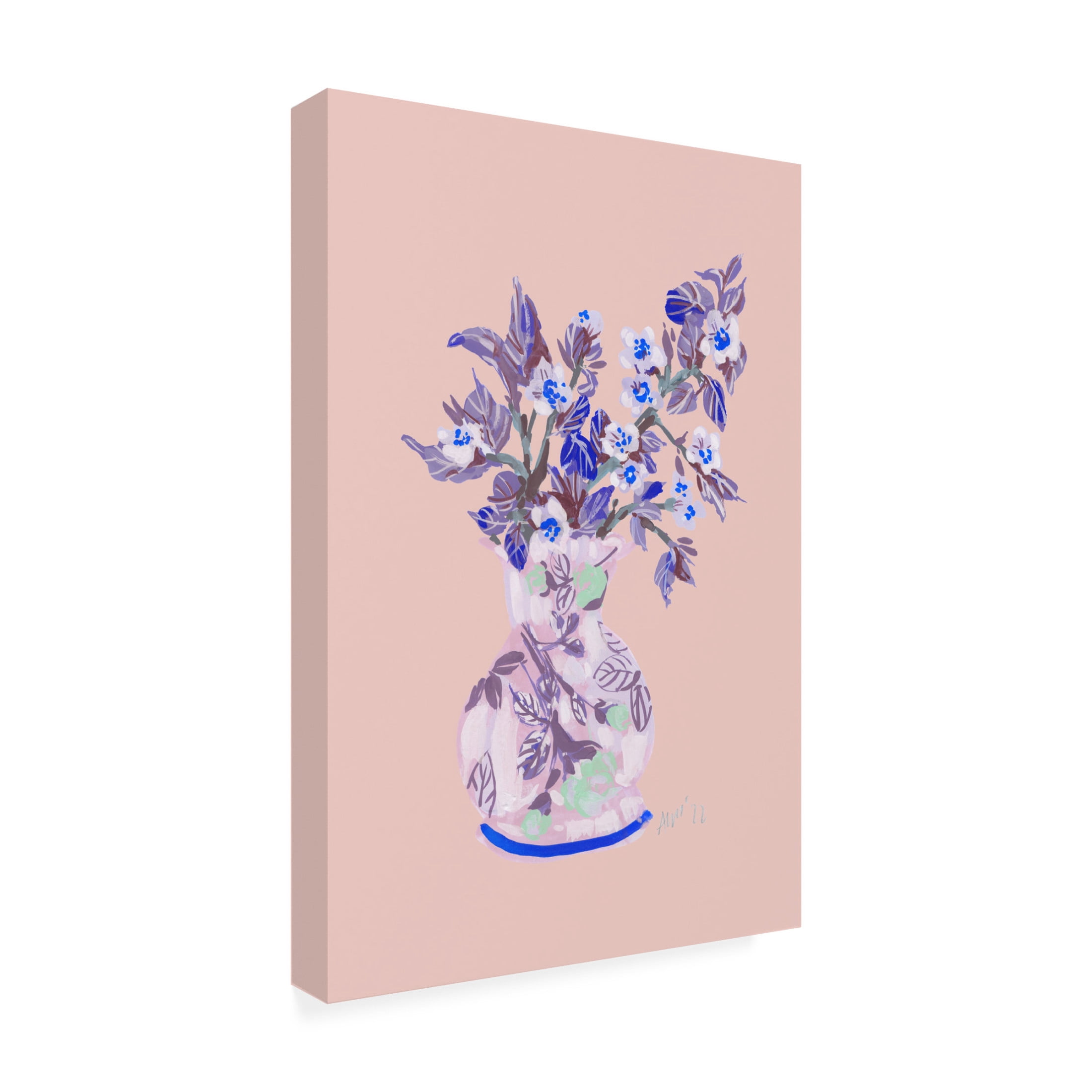 Trademark Fine Art Ania Zwara Apple Blossom Coral Canvas Wall Art