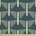 thumbnail image 2 of Ambesonne Geometric Fabric by the Yard Upholstery, Classic Triangles Lines, 10 Yards, Dark Blue Grey and Eggshell, 2 of 5