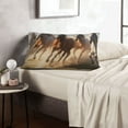 thumbnail image 6 of Sikiie Horses running Print Plush Pillow Cover, Wrinkle-proof and Stain-resistant Pillow Protector without Pillow Core, Home Decoration-16"x24", 6 of 6