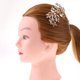 thumbnail image 2 of Peine del pelo Soledad Cristales de Oro perlas hojas Tocado nupcial de la boda, 2 of 10
