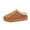 Brown, variant on Solid Color Fuzzy Slippers for Women Cozy Platform Warm Winter Slip On House Shoes Fluffy Soft Memory Foam Anti-Skid Rubber Sole Bedroom Indoor Outdoor Slippers