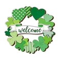 thumbnail image 2 of St. Patrick's Day Decoration, Wooden Shamrock Door Wreath for Front Door Sign, Wall Signs Shamrock Clover Spring Decoration, Irish Sign Welcome Hanging for St. Patrick's Day Home Decor Party, 2 of 6