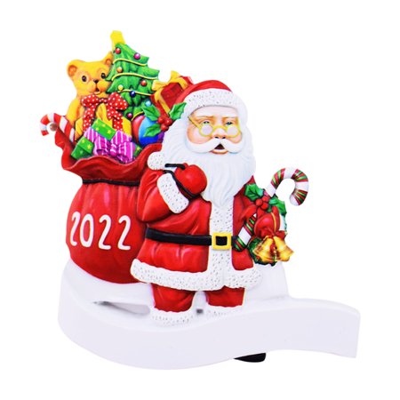 

Kafei Santa Claus Christmas Tree Ornaments | Hanging Santa Resin Sculpture Carry 2022 Bag Full Of Gifts | Creative Santa Claus Pendant Gift for Car Indoor Christmas Ornament Decor