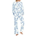 thumbnail image 3 of Tnhcen Women's Pajamas Set 2 Piece Long Sleeve Print Lounge Sets Nightwear for Home Clothes S-3XL, 3 of 5