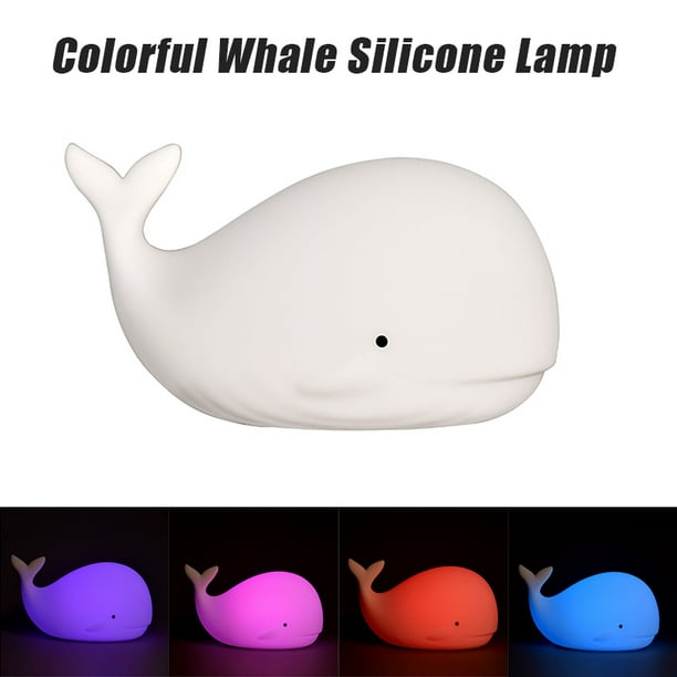 Veilleuse LED Baleine Rechargeable USB en Silicone