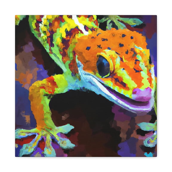 Crested Gecko Pop Art - Canvas