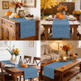 thumbnail image 5 of Table Runner 120 Inches Long, Vintage Blue Decorative Table Runner for Party Wedding Home Decor, Pure Color Linen Texture Simple Art Dresser Scarves for Bedroom Kitchen Tables Decor 13x120 Inch, 5 of 9