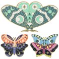 thumbnail image 2 of 5pcs Butterflies Enamel Pin Set Butterflies Brooches Set Retro Insect Lapel Pin Backpacks, 2 of 9