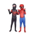 thumbnail image 4 of Disfraz de Spider-Man Kid Spider-Verse Miles Morales para cosplay Zentai, mono con patrón de Spider-Man para adultos, disfraz de Halloween, 4 of 5