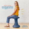 thumbnail image 5 of ECR4Kids Twist Active Wobble Stool, 18in Seat Height, Classroom Furniture, Navy, 5 of 9