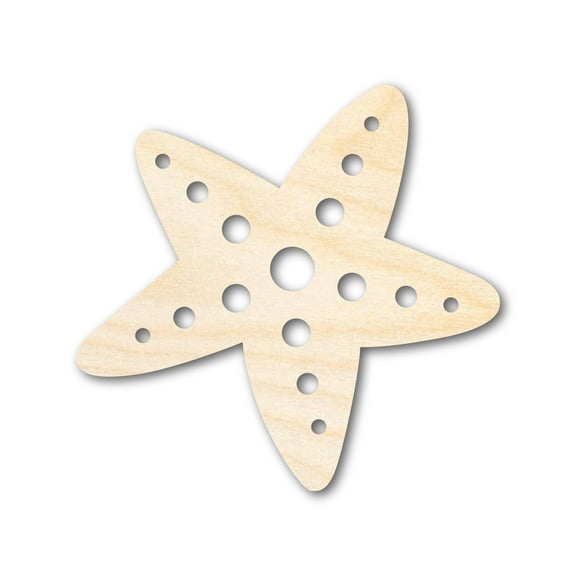 Unfinished Wood Starfish Shape 4" / 1/8"