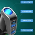 thumbnail image 5 of FIEWESEY Car Cigarette Lighter Socket Splitter DC 12V Dual USB Type-C PD Chargers Adapter, 5 of 8