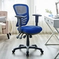 thumbnail image 2 of Modway Chaise de Bureau Ergonomique en Maille Articulée Bleue, 2 of 13