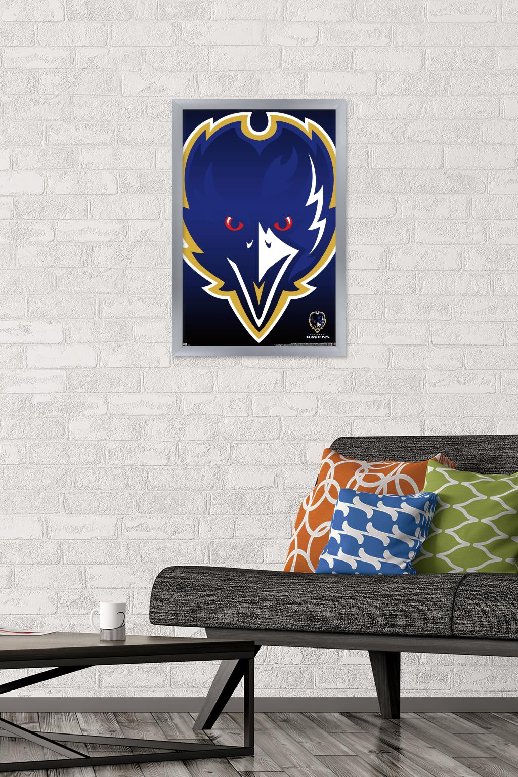 NFL Baltimore Ravens - Logo 14 Wall Poster, 14.725" x 22.375", Framed