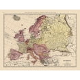 thumbnail image 3 of Rand McNally 24x19 Black Modern Framed Museum Art Print Titled - Russia France Austria Hungary Germany, 3 of 5