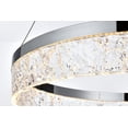 thumbnail image 7 of Elegant Lighting Linden 1-Light Metal Adjustable LED Chandelier in Chrome/Clear, 7 of 7