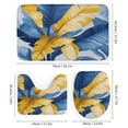thumbnail image 3 of 4 Piece Shower Curtain Sets Shower Curtain And Rugs Shower Curtain Set Watercolor Banana Leaves Yellow Blue Waterproof Personality Pattern Bath Curtains Banana Leaves for Bathroom Decor, 3 of 8