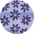 thumbnail image 1 of Ahgly Company Machine Washable Indoor Round Transitional Deep Periwinkle Purple Area Rugs, 4' Round, 1 of 7
