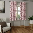 thumbnail image 2 of Ambesonne Leaf Print Grommet Curtain, Wild Branches Forest Art, 50"x72", Rose and Pale Maroon, 2 of 5