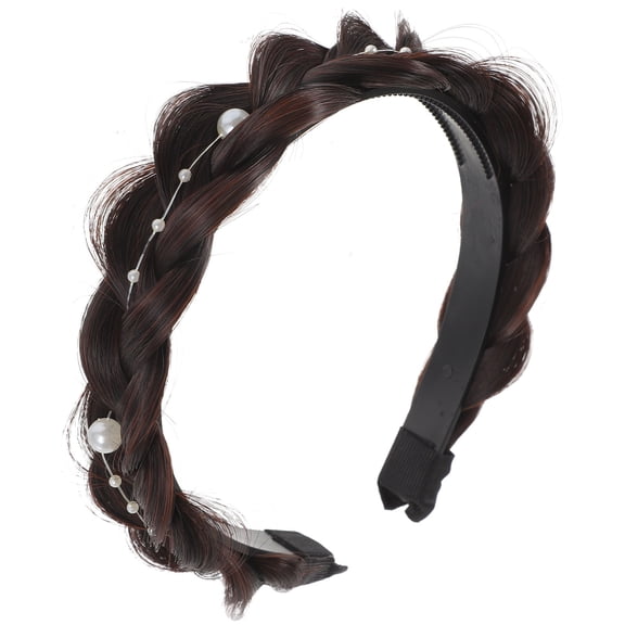 TEHAUX Trendy Headbands for Women Brown Braid Design Elegant Hair Accessory 1Set