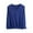 #0115-Blue, variant on Uootdi Long Gift Sleeve Shirts for Women Modal V Neck Solid Color Basic Tee Soft Comfy Blouse Top Soft Ladies Pajama Shirt