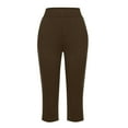 thumbnail image 4 of Generic Women's Capri Pants Summer Loose Yoga Pants Comfy Workout Cropprd Pants with Pockets, 4 of 6