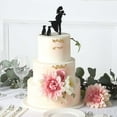 thumbnail image 2 of Efavormart 7" Black Silhouette of Bride, Groom and Pet Dogs Acrylic Cake Toppers, Wedding Cake Decoration Set, 2 of 11