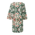 thumbnail image 3 of WILLBEST Vestidos Floreados Para Mujer Vestido Casual De Mujer Cuello En V Corte Holgado Para Vacaciones Diarias Casa Y Salidas Ideal Para Primavera Verano Y Otoño Estilo Básico De Fácil Cuidado, 3 of 3