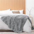 thumbnail image 2 of FrostHike Soft Faux Fur Throw Blanket 50x60 Inches Cozy Sherpa Fleece Blanket Comfy Shaggy Fuzzy Blanket Fluffy Throw Blankets for Couch and Bed Lightweight Decorative Blanket Gray, 2 of 5