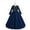 Navy Blue, variant on XBASW 4-12T Kids Sequins Flower Girl Dress Toddler Girls Party Wedding Formal Gown Long-Sleeved Princess Dresses