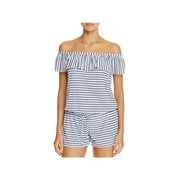 Splendid Womens Striped Off-The-Shoulder Romper
