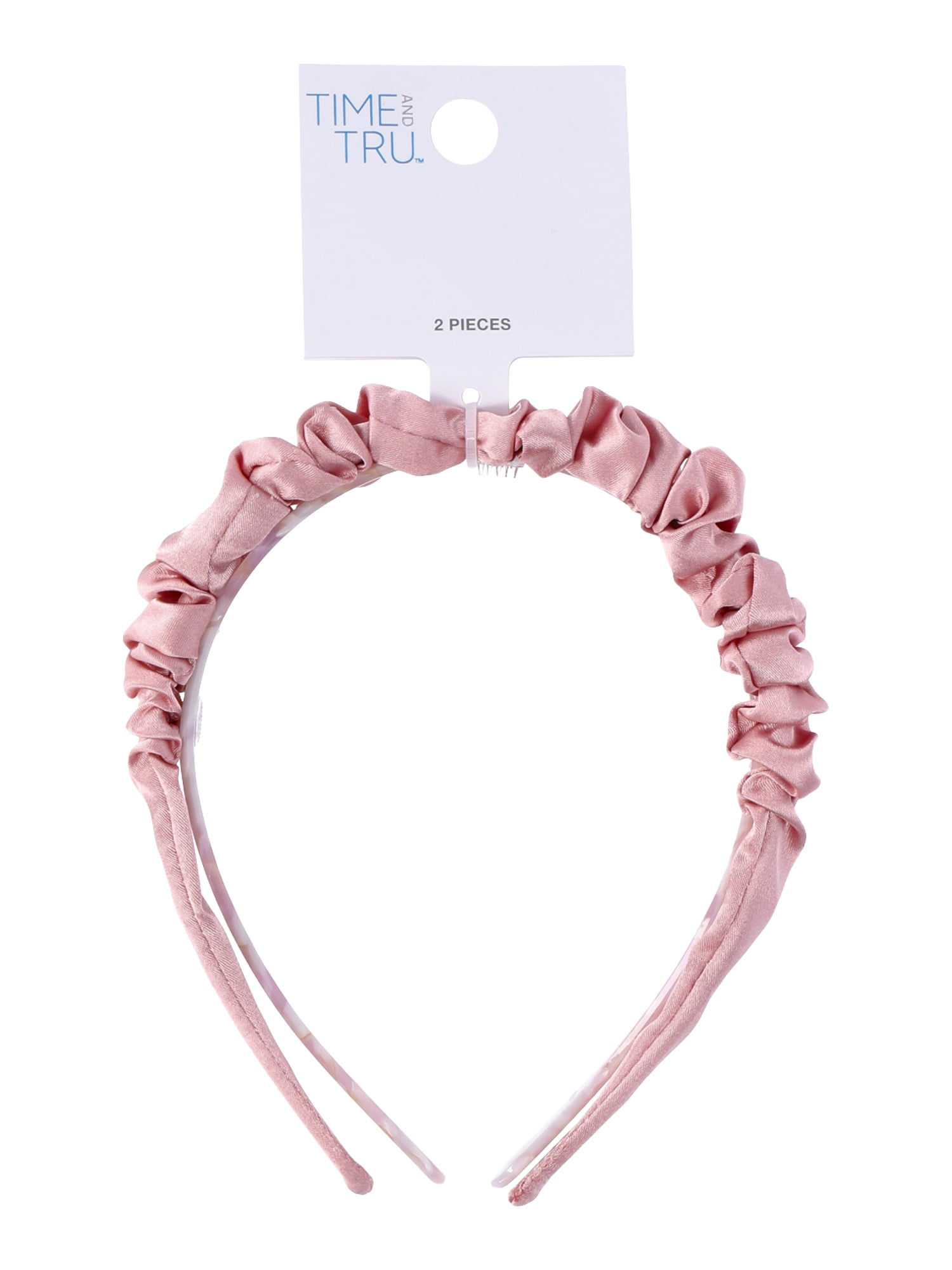 Time and Tru Women's Headband, 2 Pack, Blush