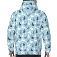 thumbnail image 3 of Bingfone Black White Gray Rabbit Men's Drawstring Hoodie Long Sleeve Pocket Sweatshirts-XX-Large, 3 of 6