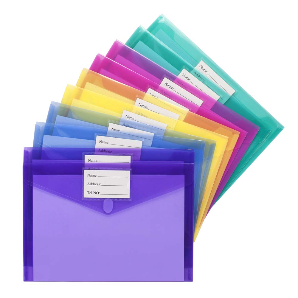 Clouxemli Plastic Poly Envelopes with Label Pockets, 10-Pack photo 5