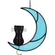 thumbnail image 1 of Atrapasueños decorativo con forma de gato para ventana de interior Gatos en la luna Adorno decorativo colorido para ventana, 1 of 6