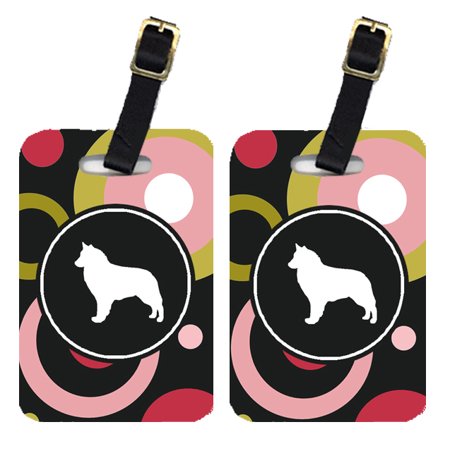 Pair of 2 Belgian Sheepdog Luggage Tags