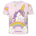 thumbnail image 1 of Camiseta de dinosaurio para niños, ropa de unicornio de poliéster para niñas y niños, camiseta de manga corta para niños, ropa para bebés Teen3T Gao Jinjia LED, 1 of 2