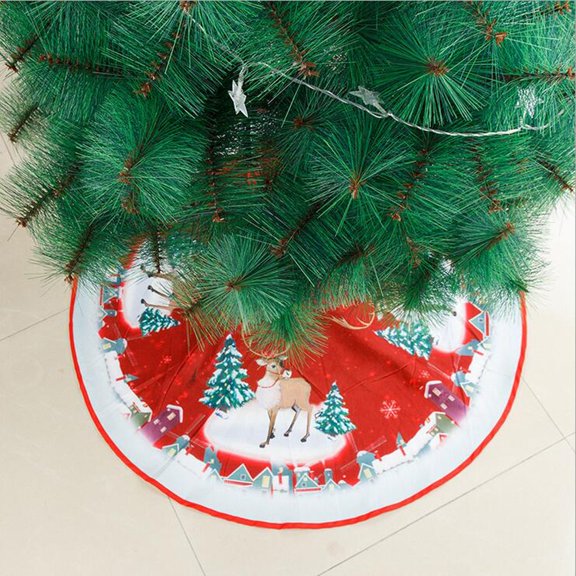 TUTUnaumb 2022 Winter Fashion Household Christmas Tree Skirt Ornament 32 Inch Diameter Christmas Tree Bottom Decoration -B