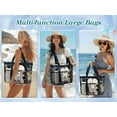 thumbnail image 4 of YOOLIFE Mesh Beach Tote for Women, Personalized Initial Beach Bags for Women Beach Accessories Travel Tote Bag, 4 of 8