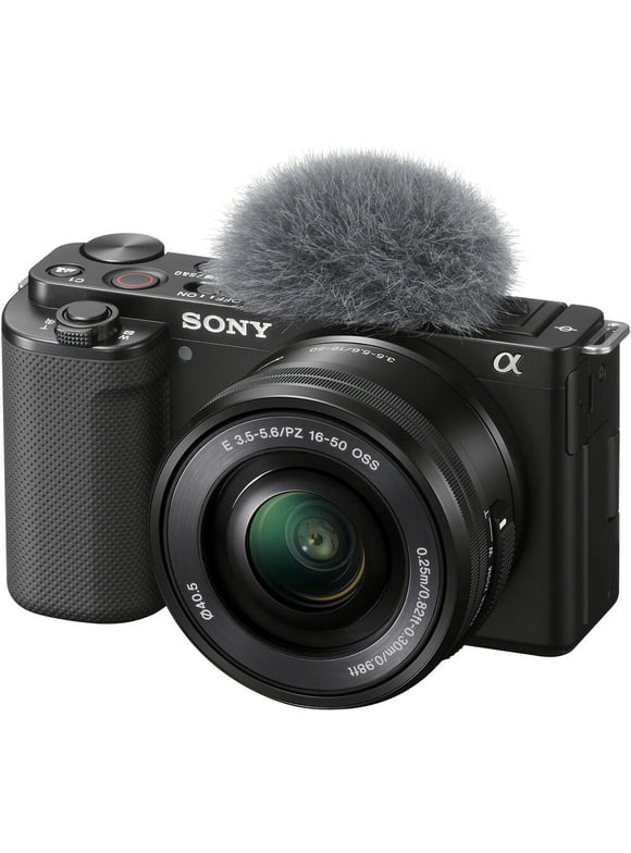 Sony ZV-E10 - New Mirrorless Camera with 16-50mm Lens, Built-in WiFi - Black