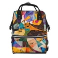 thumbnail image 1 of Disketp Abstract Musical Faces for Large Capacity Multi-pocket Baby Bag, Multifunctional Travel Backpack Diaper Bag, Care Bag, Unisex, Fashionable and Durable, 1 of 6