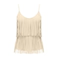 thumbnail image 5 of Women's Solid Tassel Pullover Western Style Tank Top, Summer Casual, 5 of 5