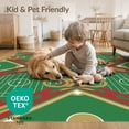 thumbnail image 4 of ODIKA 4'x6' Washable Area Rug Motifs Hockey Shaped Artificial Theme Football Soccer Field Playful for Home Office, Under Desk, Non-Slip Chair-Friendly, Flatwoven, 4 of 7