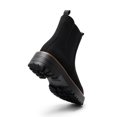 thumbnail image 3 of Botas Chelsea para mujer DREAM PAIRS en gamuza negra, talla 7, 3 of 7