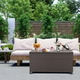 thumbnail image 2 of Gymax Coffre de Rangement en Rotin PE pour Terrasse de 50 Gallons avec Doublure Imperméable et Roues, 2 of 10