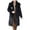 02 Black, variant on Fewfanhot Women Clothing Hooded Down Zipper Thick Loose Long Warm Winter Parka
