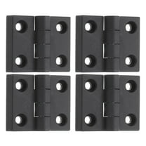 4Pcs Adjustable 180 Degree Hinges, 50mmx60mm Nylon Locking Leaf Table Hinges, Bifold Door Drop Leaf Hinge for Wooden Box Dining and Table Cabinets, Black