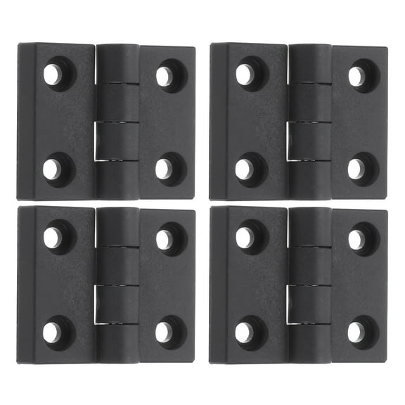4Pcs Adjustable 180 Degree Hinges, 50mmx60mm Nylon Locking Leaf Table Hinges, Bifold Door Drop Leaf Hinge for Wooden Box Dining and Table Cabinets, Black