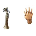 thumbnail image 1 of Figura de escritorio,Figuritas africanas,artesanías,artículos de escritorio coleccionables,Estatua de dama tribal,pieza de arte para decoración del hogar,Escultura de mano,Escultura de, 1 of 8