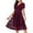 DT-Wine, variant on DailyTrove Women's Lace-Trimmed Midi Dress-Short Sleeve-Fit & Flare-Polyester Blend-for Date Night/Party-Delicate Lace Trim